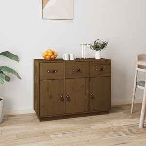 vidaXL, vidaXL Sideboard Honigbraun 100x40x75 cm Massivholz Kiefer