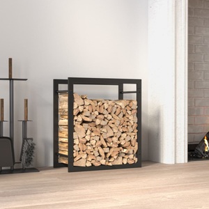 vidaXL, vidaXL Brennholzregal Mattschwarz 50x28x56 cm Stahl, vidaXL Brennholzregal Mattschwarz 50x28x56 cm Stahl
