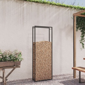 vidaXL, vidaXL Brennholzregal Mattschwarz 80x28x222 cm Stahl, vidaXL Brennholzregal Mattschwarz 80x28x222 cm Stahl