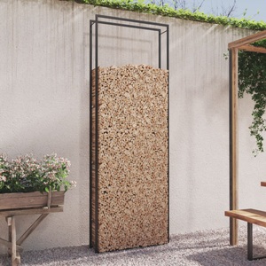 vidaXL, vidaXL Brennholzregal Mattschwarz 110x28x312 cm Stahl, vidaXL Brennholzregal Mattschwarz 110x28x312 cm Stahl