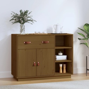 vidaXL, vidaXL Sideboard Honigbraun 98,5x40x75 cm Massivholz Kiefer