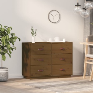 vidaXL, vidaXL Sideboard Honigbraun 100x40x75 cm Massivholz Kiefer, vidaXL Sideboard Honigbraun 100x40x75 cm Massivholz Kiefer