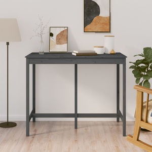 vidaXL, vidaXL Bartisch Grau 140x80x110 cm Massivholz Kiefer, 