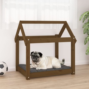 vidaXL, vidaXL Hundebett Honigbraun 71x55x70 cm Massivholz Kiefer, vidaXL Hundebett Honigbraun 71x55x70 cm Massivholz Kiefer