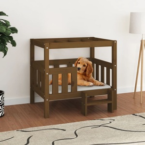 vidaXL, vidaXL Hundebett Honigbraun 75,5x63,5x70 cm Massivholz Kiefer, vidaXL Hundebett Honigbraun 75,5x63,5x70 cm Massivholz Kiefer