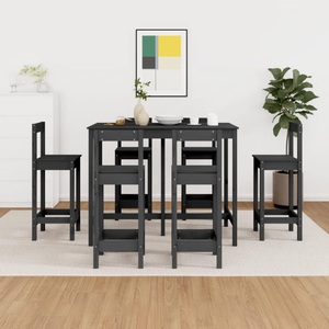 vidaXL, vidaXL 7-tlg. Bar-Set Grau Massivholz Kiefer, 