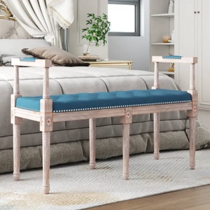 vidaXL, vidaXL Sitzbank Blau 110x40x70 cm Samt, vidaXL Sitzbank Blau 110x40x70 cm Samt