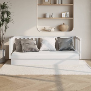vidaXL, vidaXL Tagesbett Weiß 100x200 cm Massivholz Kiefer
