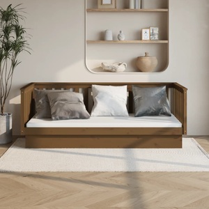 vidaXL, vidaXL Tagesbett Honigbraun 100x200 cm Massivholz Kiefer