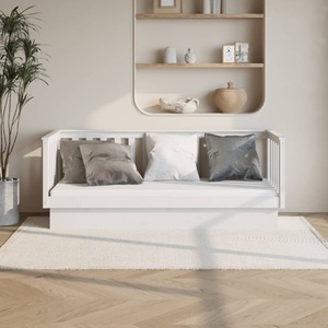 vidaXL, vidaXL Tagesbett Weiß 75x190 cm Massivholz Kiefer