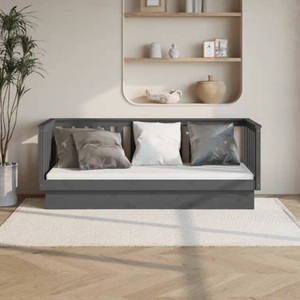 vidaXL, vidaXL Tagesbett Grau 90x190 cm Massivholz Kiefer