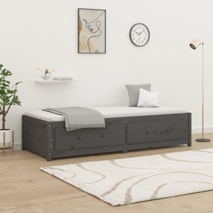 vidaXL Tagesbett Grau 90x190 cm 3FT Single Massivholz Kiefer