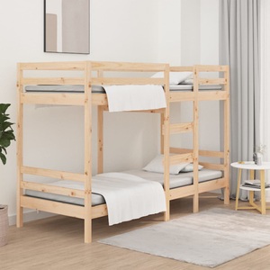 vidaXL, vidaXL Etagenbett 90x200 cm Massivholz Kiefer, vidaXL Etagenbett ohne Matratze 90x200 cm Massivholz Kiefer