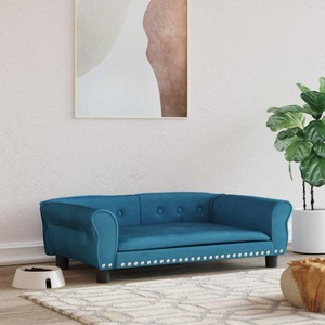 vidaXL, vidaXL Hundebett Blau 95x55x30 cm Samt