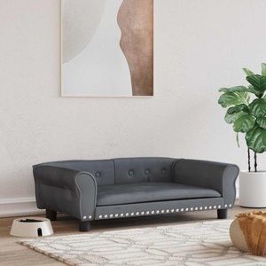vidaXL, vidaXL Hundebett Dunkelgrau 95x55x30 cm Samt
