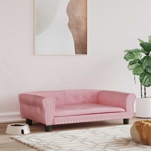 vidaXL, vidaXL Hundebett Rosa 95x55x30 cm Samt