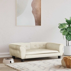 vidaXL, vidaXL Hundebett Creme 95x55x30 cm Samt