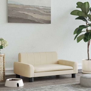 vidaXL, vidaXL Hundebett Creme 70x45x30 cm Stoff
