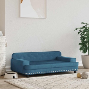 vidaXL, vidaXL Hundebett Blau 90x53x30 cm Samt