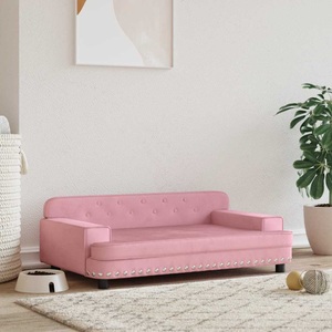 vidaXL, vidaXL Hundebett Rosa 90x53x30 cm Samt