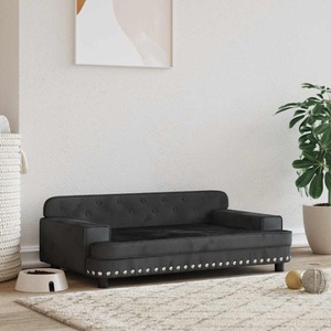 vidaXL, vidaXL Hundebett Schwarz 90x53x30 cm Samt