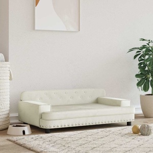 vidaXL, vidaXL Hundebett Creme 90x53x30 cm Samt