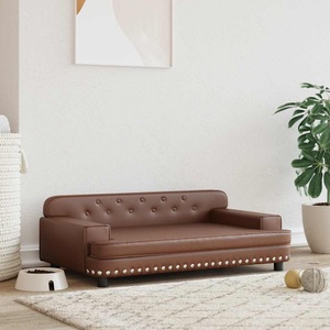 vidaXL, vidaXL Hundebett Braun 90x53x30 cm Kunstleder