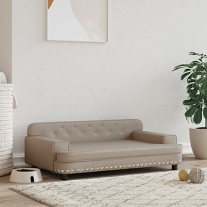 vidaXL, vidaXL Hundebett Cappuccino-Braun 90x53x30 cm Kunstleder