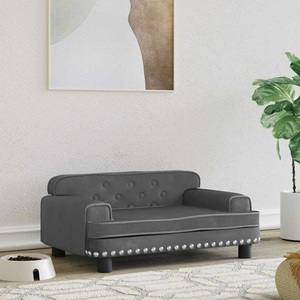 vidaXL, vidaXL Hundebett Dunkelgrau 70x45x30 cm Samt