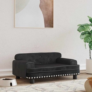 vidaXL, vidaXL Hundebett Schwarz 70x45x30 cm Samt