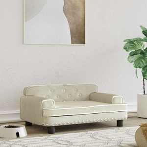 vidaXL, vidaXL Hundebett Creme 70x45x30 cm Samt