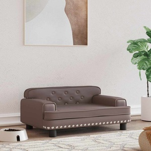 vidaXL, vidaXL Hundebett Braun 70x45x30 cm Kunstleder