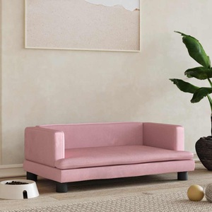 vidaXL, vidaXL Hundebett Rosa 80x45x30 cm Samt