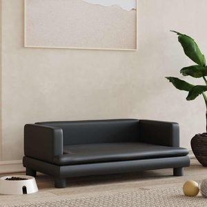 vidaXL, vidaXL Hundebett Schwarz 80x45x30 cm Kunstleder