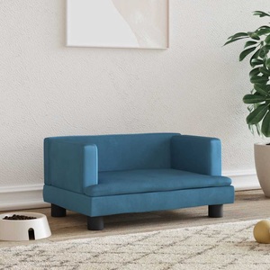 vidaXL, vidaXL Hundebett Blau 60x40x30 cm Samt