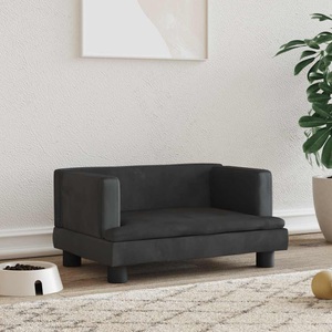 vidaXL, vidaXL Hundebett Schwarz 60x40x30 cm Samt