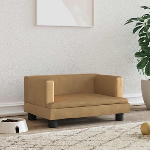 vidaXL, vidaXL Hundebett Braun 60x40x30 cm Samt