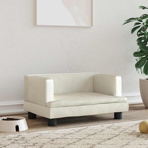 vidaXL, vidaXL Hundebett Creme 60x40x30 cm Samt