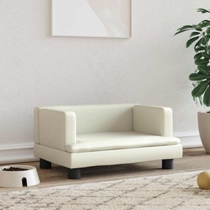 vidaXL, vidaXL Hundebett Creme 60x40x30 cm Kunstleder