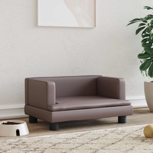 vidaXL, vidaXL Hundebett Braun 60x40x30 cm Kunstleder
