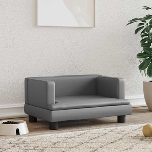vidaXL, vidaXL Hundebett Grau 60x40x30 cm Kunstleder