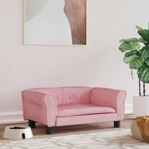 vidaXL, vidaXL Hundebett Rosa 70x45x30 cm Samt