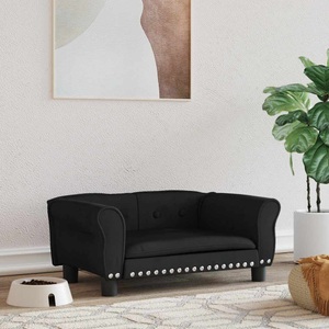 vidaXL, vidaXL Hundebett Schwarz 70x45x30 cm Samt