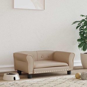 vidaXL, vidaXL Hundebett Cappuccino-Braun 70x45x30 cm Kunstleder