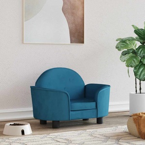 vidaXL, vidaXL Hundebett Blau 66x40x45 cm Samt