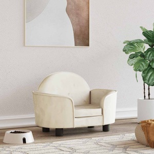 vidaXL, vidaXL Hundebett Creme 66x40x45 cm Samt