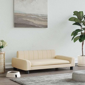 vidaXL, vidaXL Hundebett Creme 90x53x30 cm Stoff