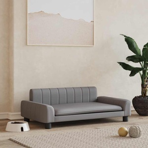 vidaXL, vidaXL Hundebett Grau 90x53x30 cm Kunstleder