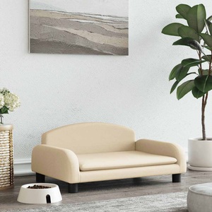 vidaXL, vidaXL Hundebett Creme 70x45x30 cm Stoff