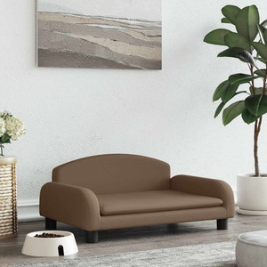 vidaXL, vidaXL Hundebett Braun 70x45x30 cm Stoff